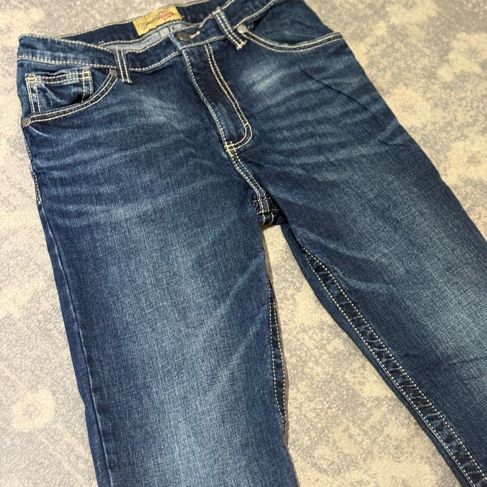 Wrangler Dark Blue Straight Jeans Boys 18 SLIM